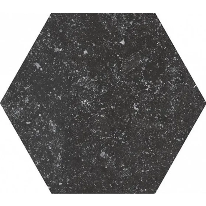 Coralstone Hexagon Black 25.4x29.2